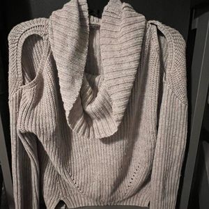 Cold shoulder sweater